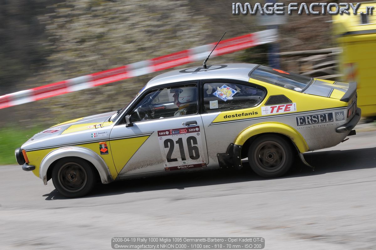 2008-04-19 Rally 1000 Miglia 1095 Germanetti-Barbero - Opel Kadett GT-E